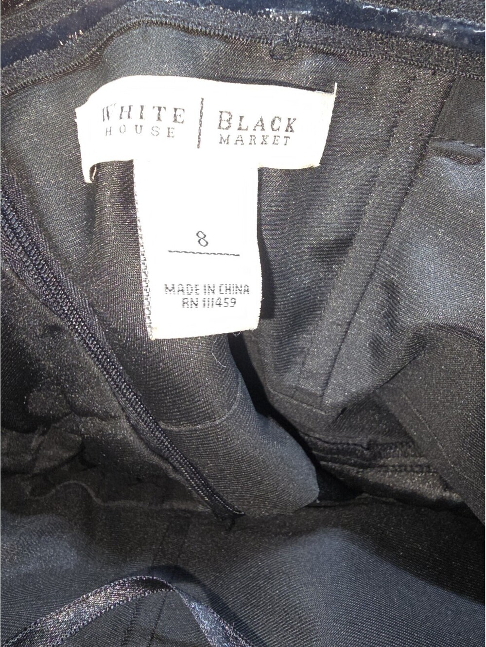 White House Black Market Size 8 Strapless Black Strapless Chiffon Party Formal - Picture 5 of 6